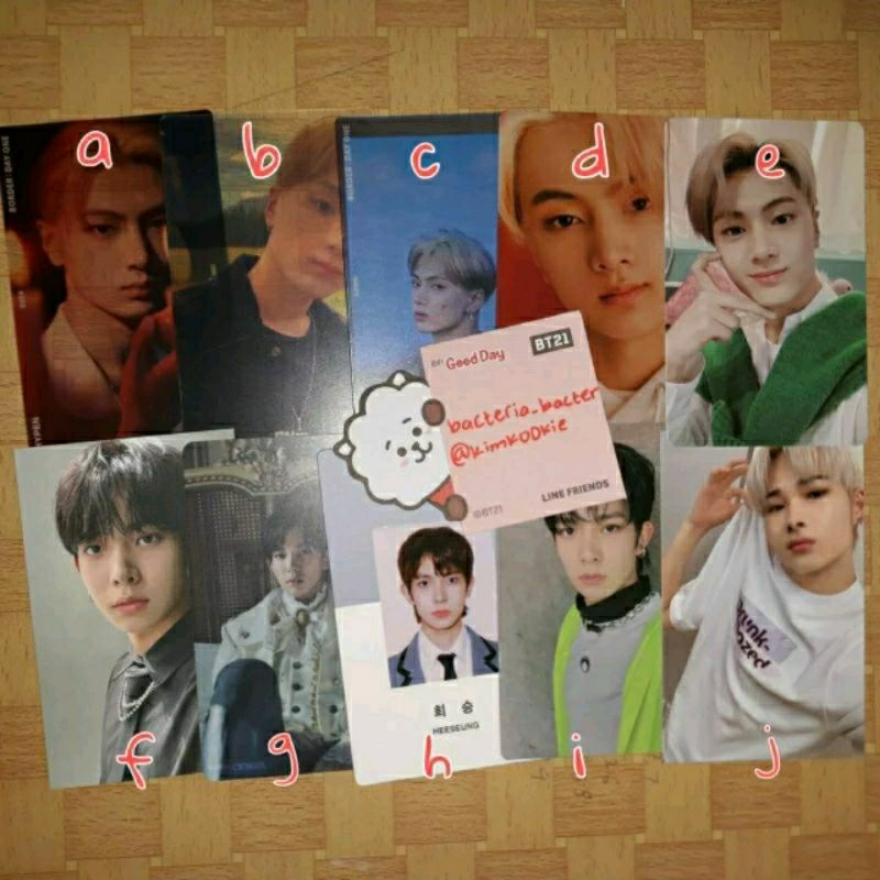 LUCKY DRAW ENHYPEN BDO, PHOTOCARD ENHYPEN, HEESEUNG, JAY, NI-KI