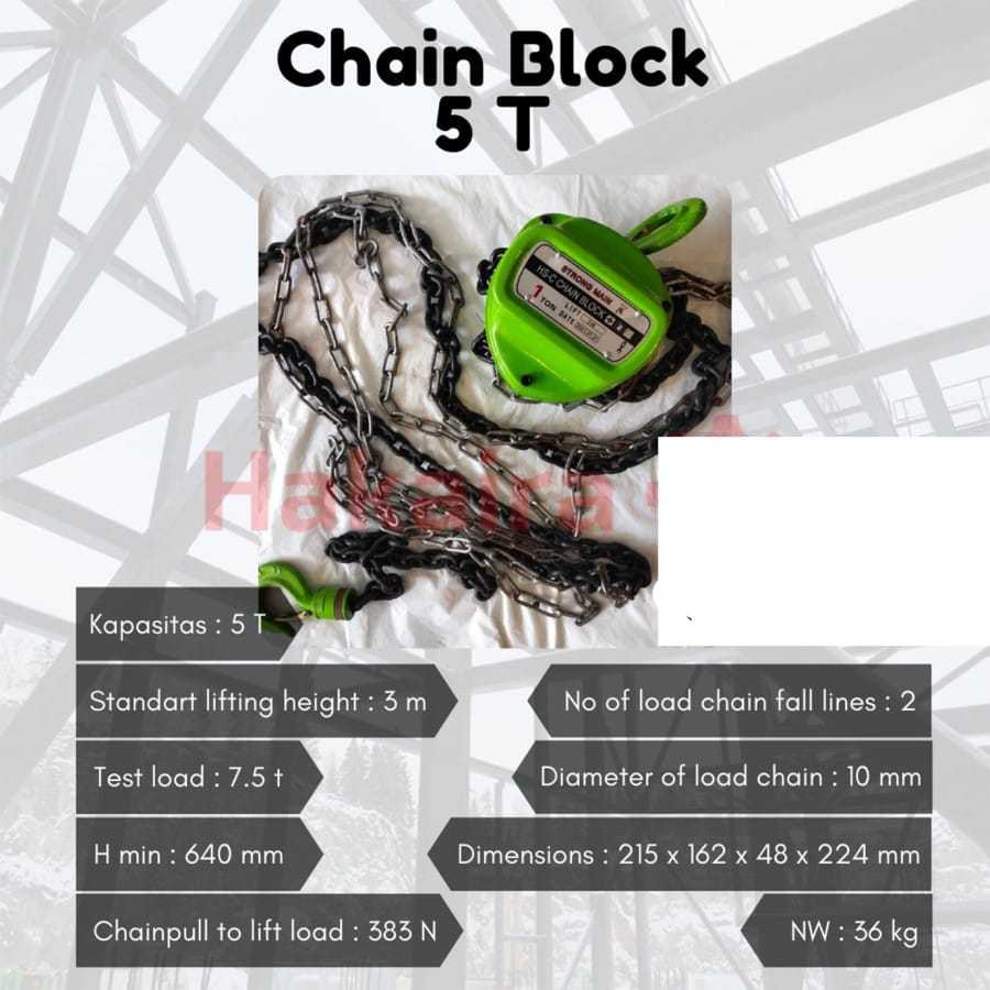 chain block 5 ton 3 meter