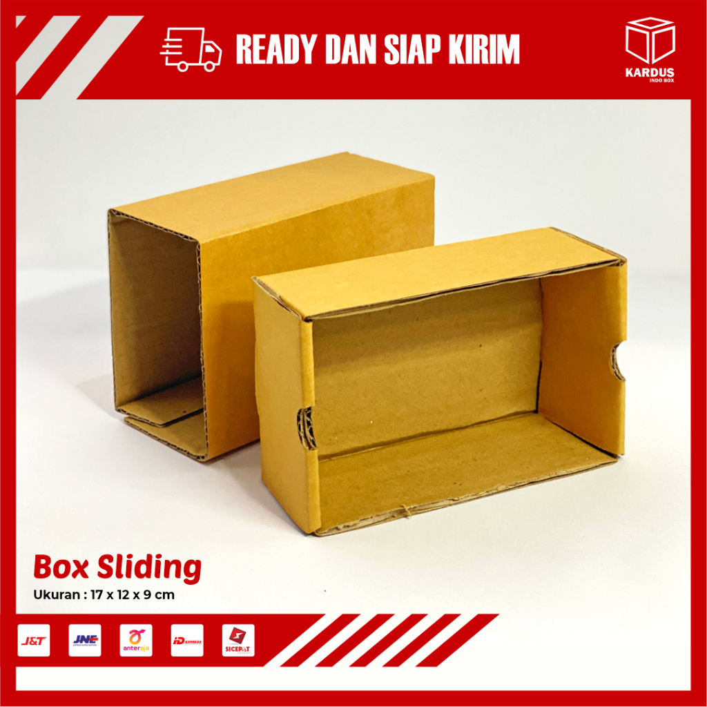 

KARDUS BOX SLIDING SIZE 17 x 12 x 9 CM - KARTON/POLOS/KARDUS/BOX/HAMPERS/BAJU/KEMASAN/PACKAGING/PACKING/HIJAB/CUSTOMBOX/BOXJAM/BOXKADO/SABLON/PRINTING