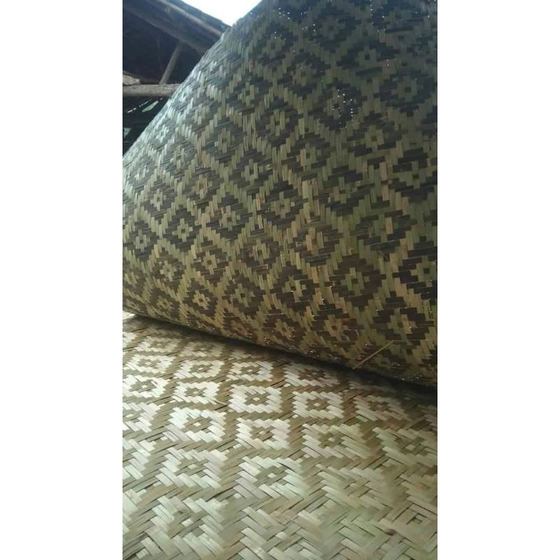 bilik gedek kulit bambu motif 2x3