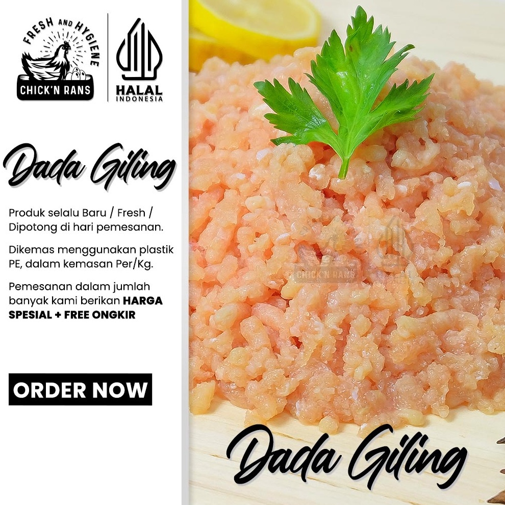 

Termurah Daging Ayam Giling Dada Tanpa Kulit 1kg buruan