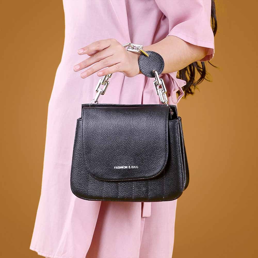 Bag Wanita Hitam  | Tas Polos Wanita Hitam | Tas Sling Bag Wanita Nala CK 643