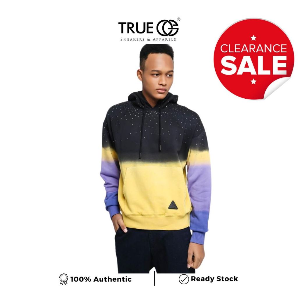 Off White SS19 Tye Dye Over Hoodie Yellow Authentic