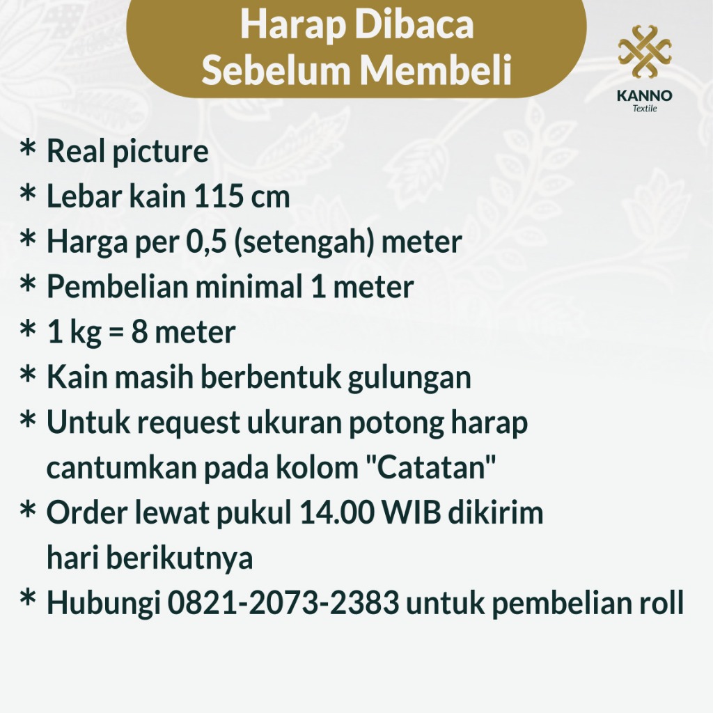 KAIN BATIK SERAGAM PKK BAHAN BABY TOUCH WARNA HIJAU TOSCA