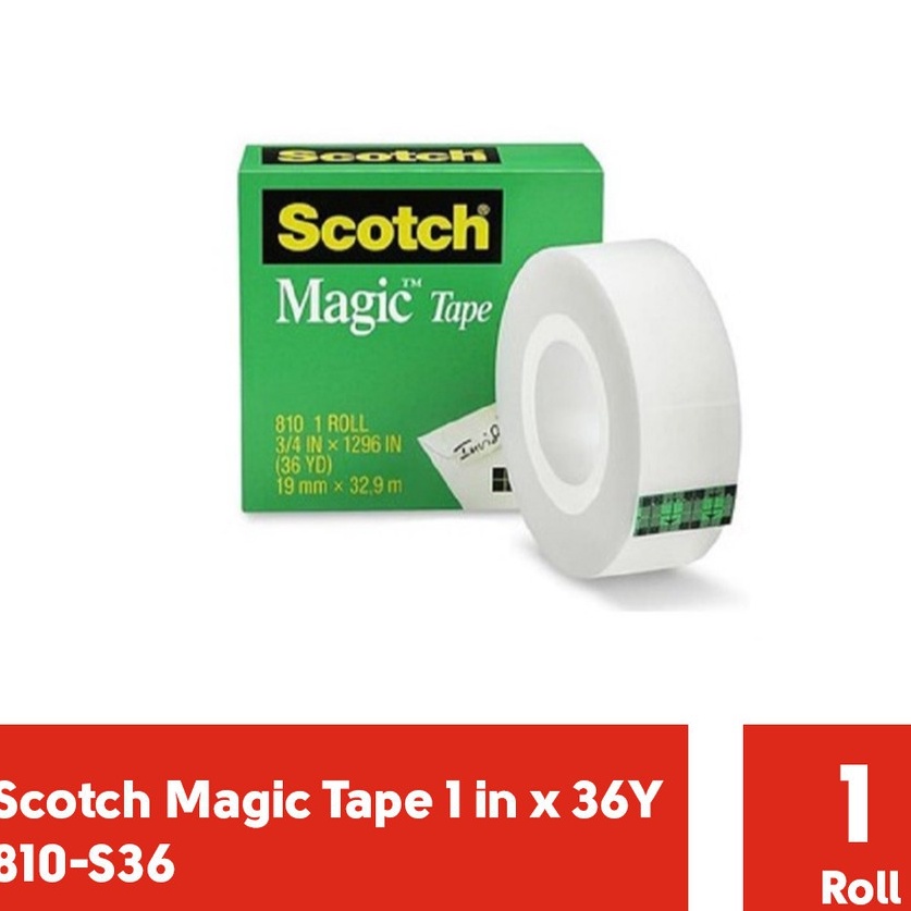 

Beli Sekarang - 3M Scotch Magic Tape 810 1" x 36Y - Isolasi Lakban Bening