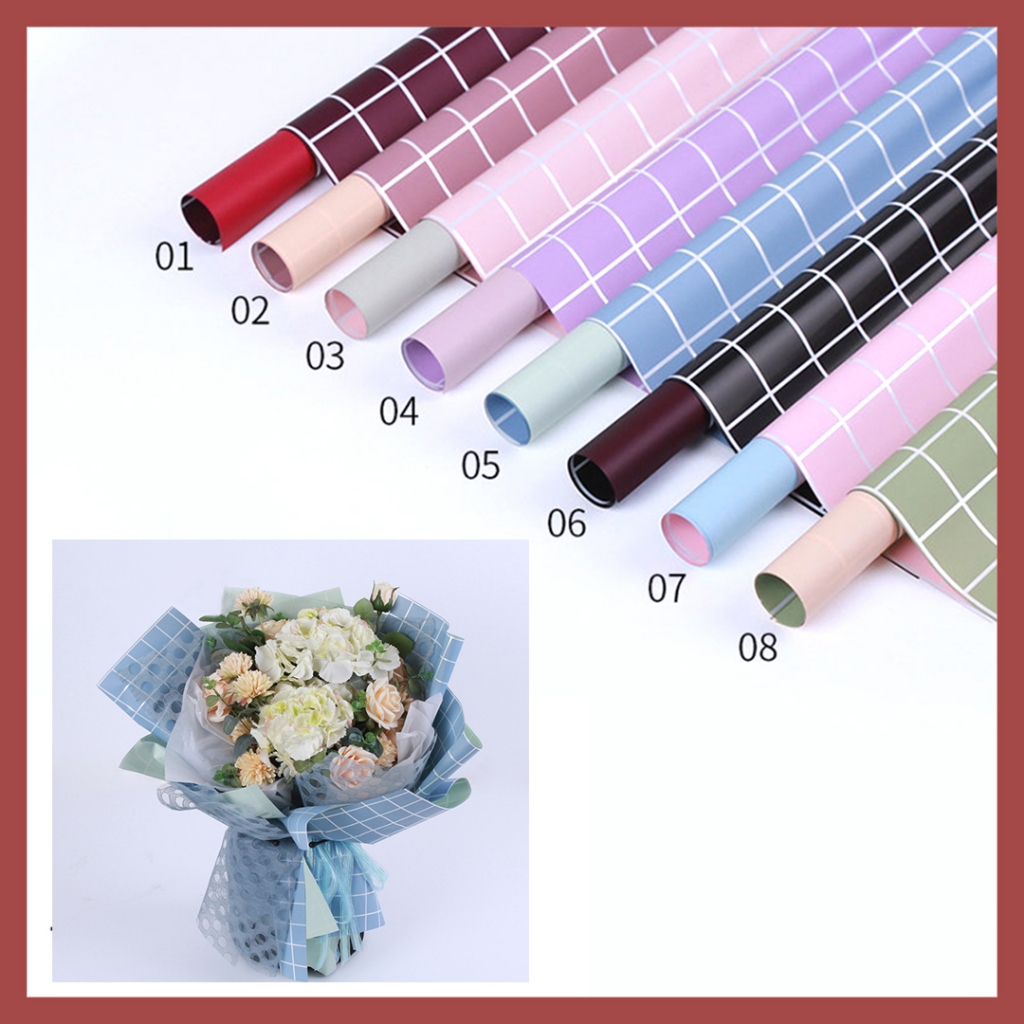 

Flower Wrapping Transparan Motif Simple Kertas Buket Bunga Cellophane Florist KB6084