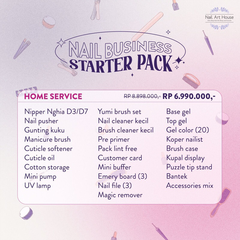 NAIL ART HOUSE PAKET HOME SERVICE