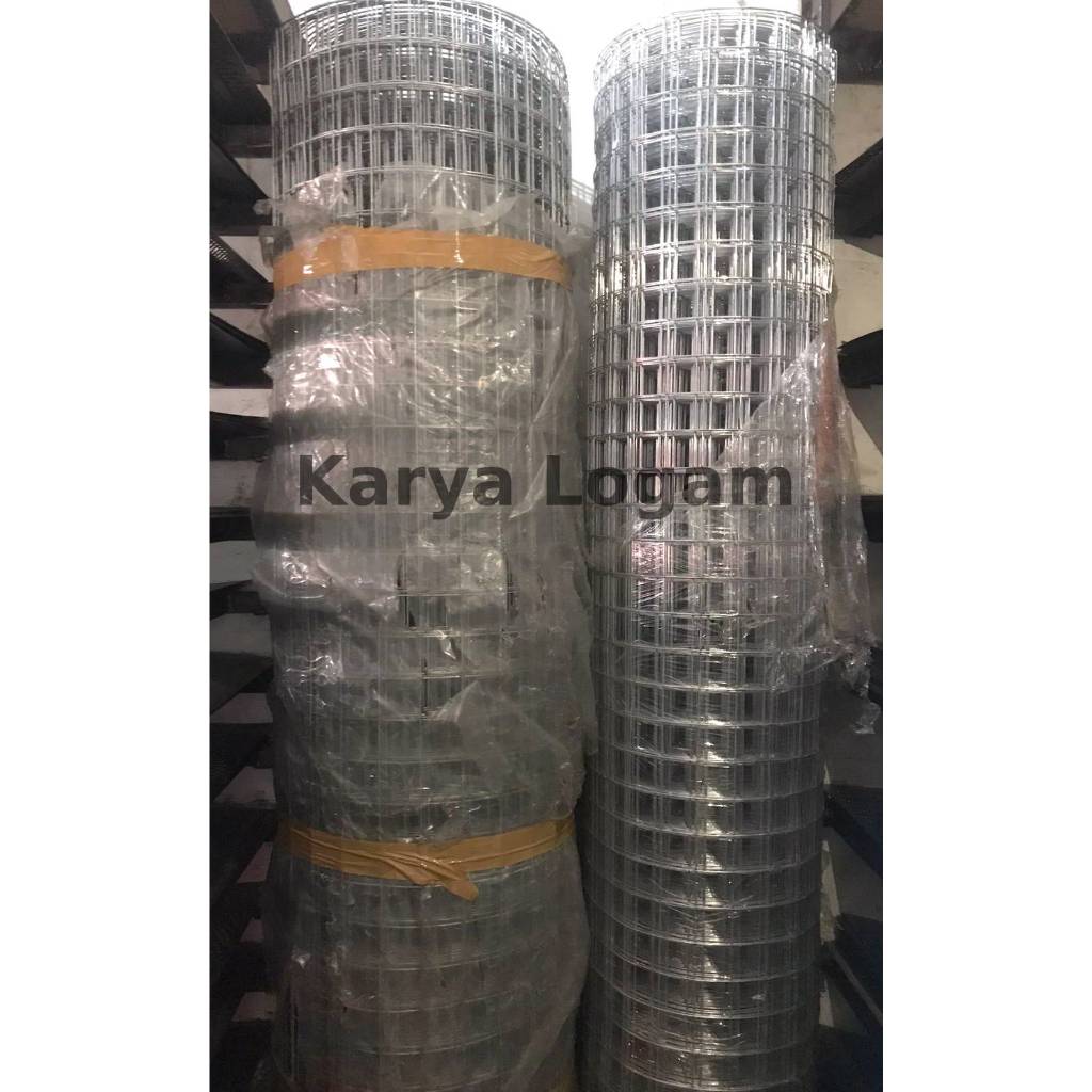 Kawat Loket / Wiremesh Galvanis 50 x 50 mm tebal 4 mm lebar 180 cm