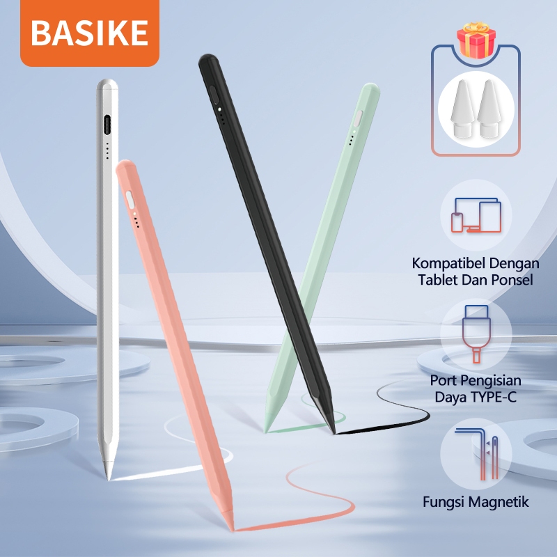 BASIKE Stylus Pen Universal Active Capacitive Pencil for Tablet Ipad Xiaomi Huawei Pen IOS Android