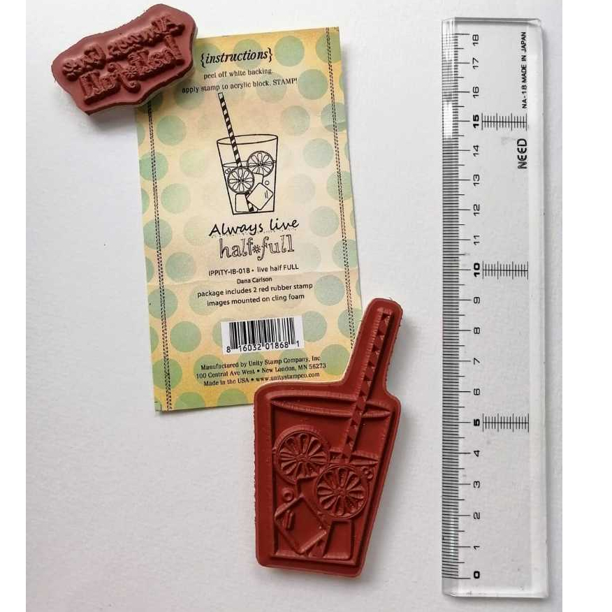 

Rubber Stamp (Stempel Karet) - Always Live Half Full by Unity
