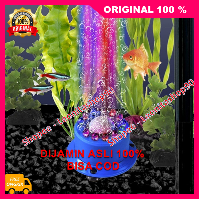 Lampu Led Rgb Dengan Aerator Aquarium Yang Unik Dan Mewah Lampu + Batu Aerator Aquarium Aquascape  1