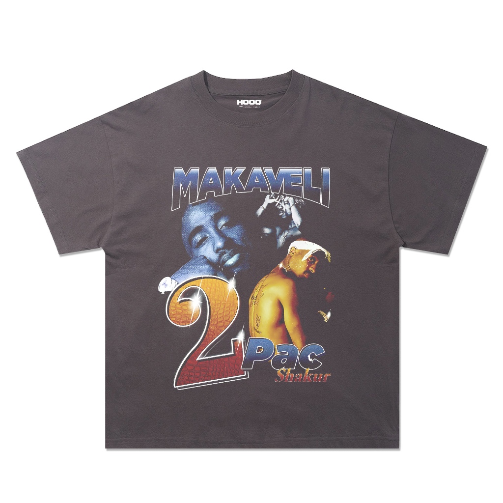 KAOS VINTAGE TUPAC SHAKUR MAKAVELI HOMAGE TEE / UNISEX / OVERSIZE / COD / 2PAC SHAKUR