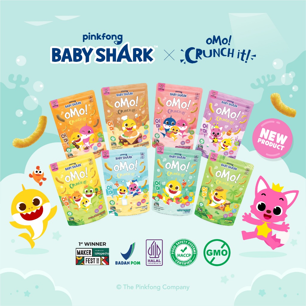 Spesial Bundling OMO! Crunch It Baby Shark FREE Lunch Box Limited Edition