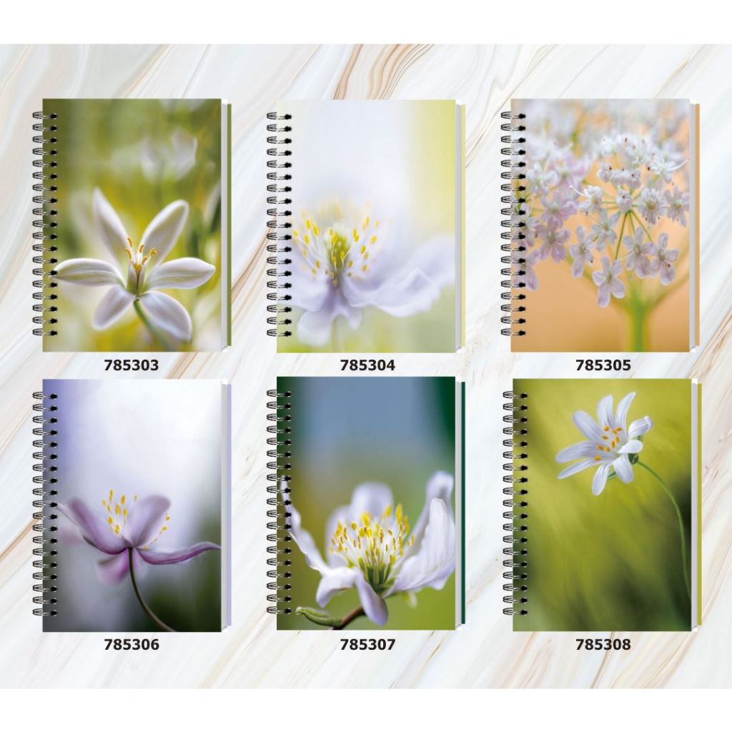 

Spiral Notebook A6 / Bunga / Set 48 / 3544