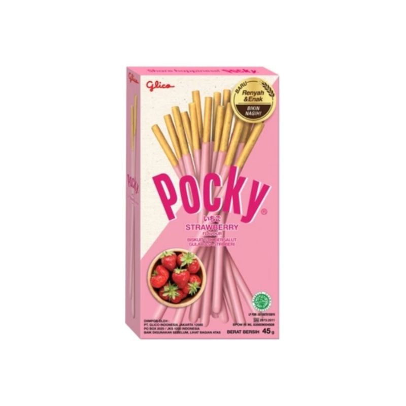 

Pocky Strawberry Biskuit Stik Bersalut Gula Rasa Stroberi 45gr