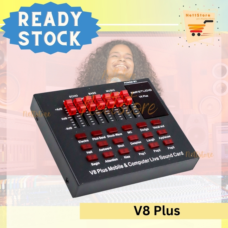 Soundcard Sound Card Mixer Mixser Mikser V8 V8s V9 Plus Bluetooth Bluetoth Blutut