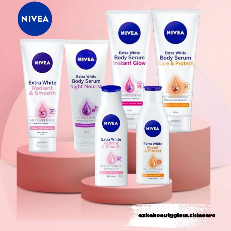(COD)NIVEA BODY SERUM EXTRA 180ML|RADIANT SMOOTH|NIGHT NOURISH|INSTAN GLOW|BRIGHT 10X|PROTECT 70ML