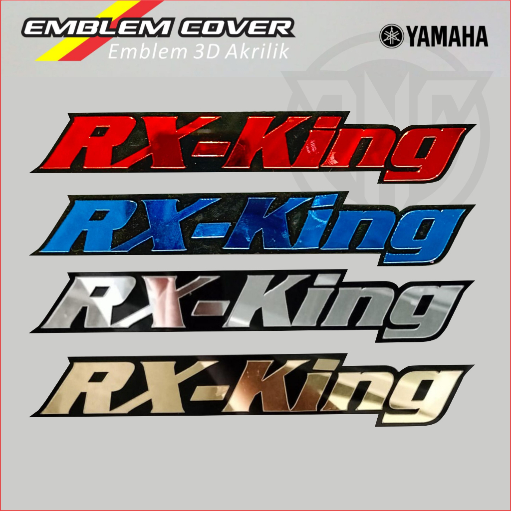 Emblem Yamaha RxKing Logo Motor 3D Akrilik Variasi Modip bukan stiker