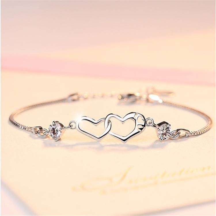 Ere Jewelry Gelang Wanita Perak S925 Sterling Lovely Silver Ungu
