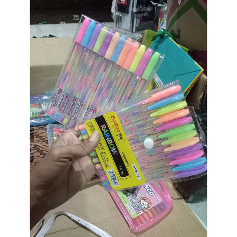 

pen pelangi./ rainbow isi 12 pcs