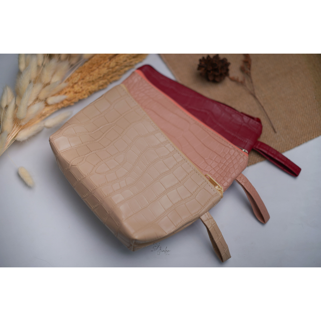 Pouch Croco Lebar, Pouch Croco Souvenir, Dompet, Souvenir