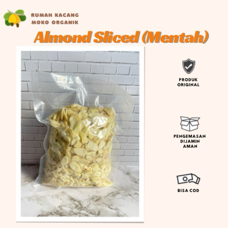 

Almond Sliced/ Irisan tipis (Mentah) 250 gr