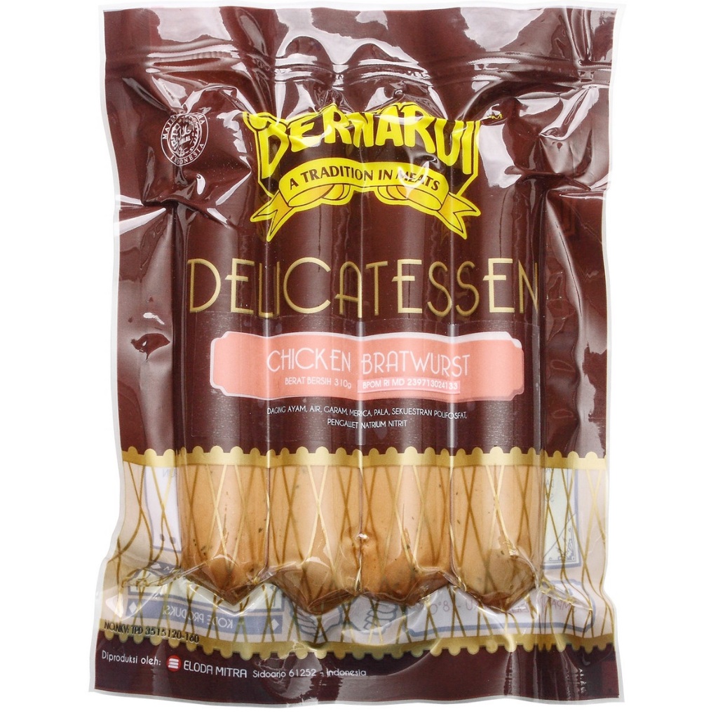 BERNARDI DELICATESSEN CHICKEN  BRATWURST 310GR