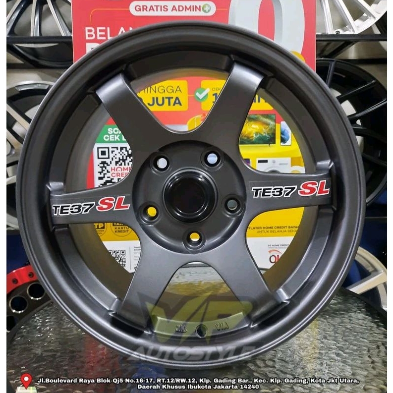 VELG PROMO TE37 MURAH RING 15 LEBAR 7 LUBANG 5 BUAT LUXIO XPADER APV ERTIGA HILUX SINGLE INNOVA RUSH