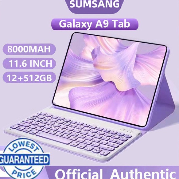 Model Baru 【Bisa COD】Tablet PC Asli A9 Tab Baru 12GB + 512GB Layar Full Screen Layar Besar Wifi 5G D