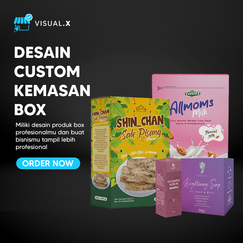 Jasa Desain Kemasan BOX | Desain BOX Makanan | Desain BOX Skincare | Desain BOX susu