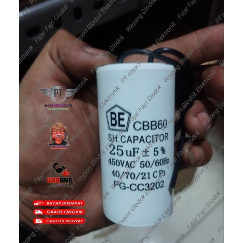Capacitor Pompa 25uf 450v Kapasitor Mesin 25 uf 450 volt