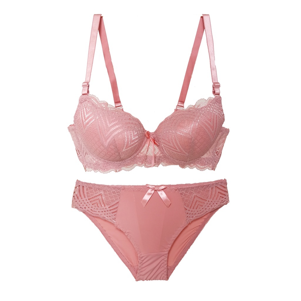 1Set Pakaian Dalaman Wanita Chawet Tebal Set Bra + Cd Cewek Hadiah Kado Khotanh Istri Pengantin 2In1