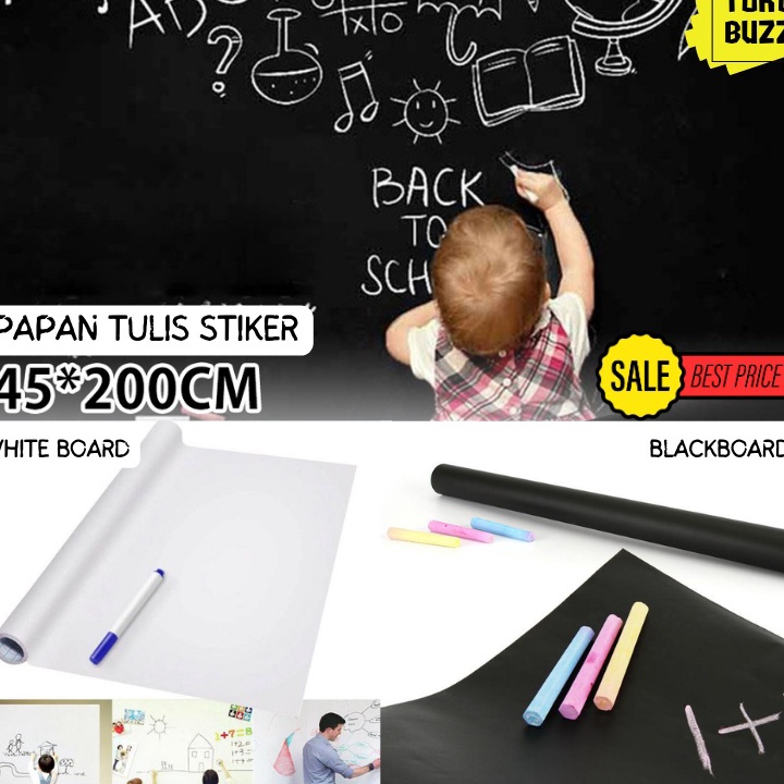 

Ready Stock Papan Tulis Hitam Stiker /Papan Tulis Putih / Mainan Anak / White Board Black Board Wallpaper Sticker Removeable TOY-015