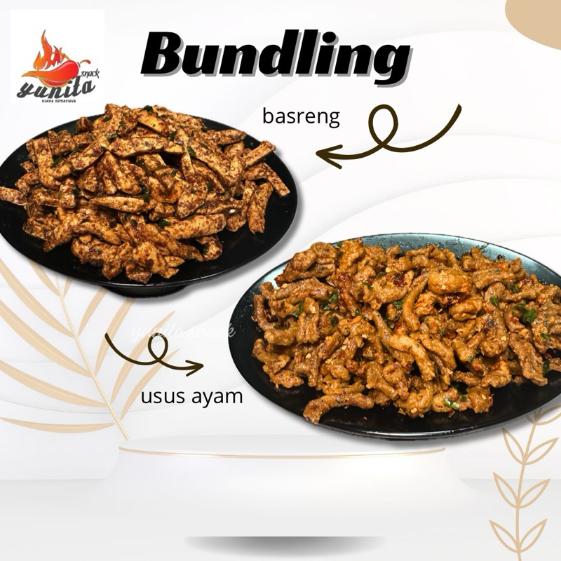 

Bundling Basreng Daun jeruk Usus Ayam Crispy Total 1 kg