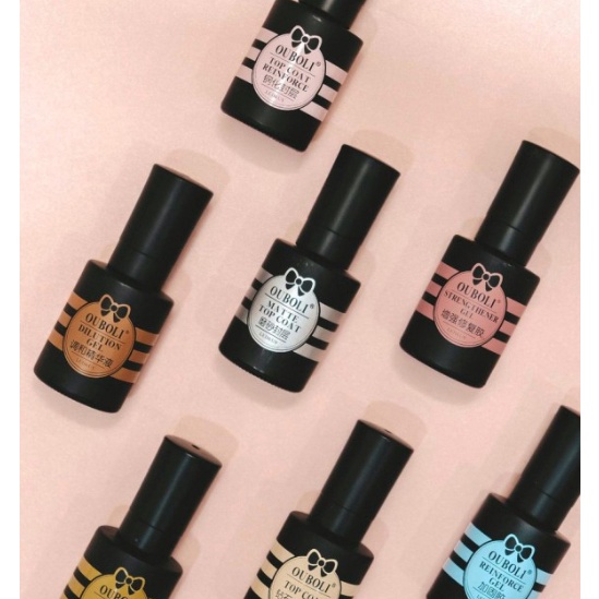 Pasti Murah Ouboli Gel Polish 20ml / Kutek Gel Ouboli Base Coat / Top Coat / Reinforce / Reinforce T