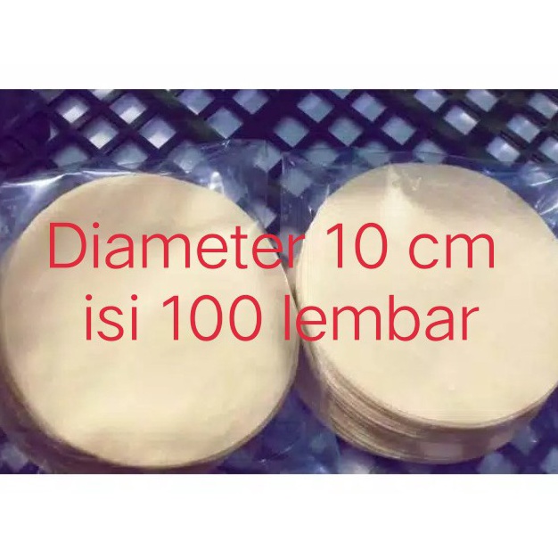 

TIPE JXP277 Kulit dimsum,ukuran 10 cm isi 100 lembar/pak