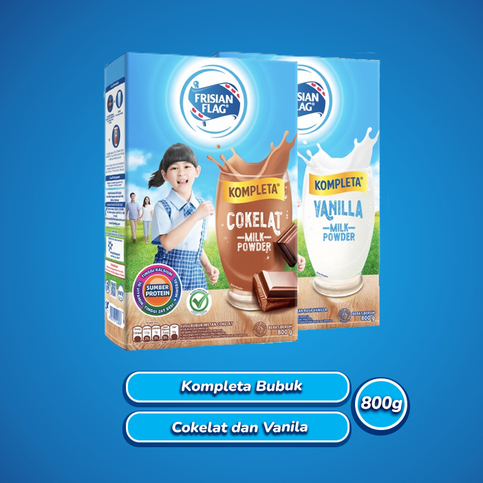 

Kompleta Bubuk 800 gram Rasa Cokelat dan Vanila