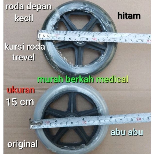 roda depan kursi roda trevel diameter roda 15 cm original termurah