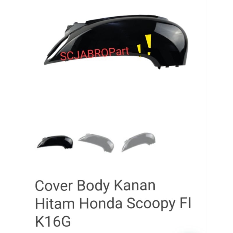 COVER R BODY BLACK HONDA SCOOPY FI...83500 K16 900FMB...ORI AHM
