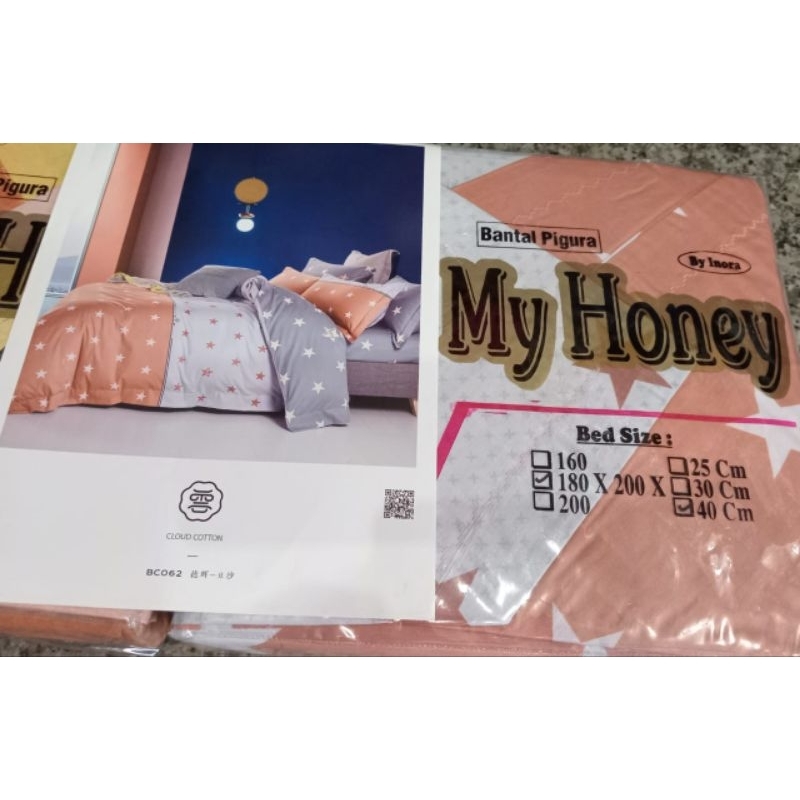 Sprei katun jepang my honey uk.180×200×40cm