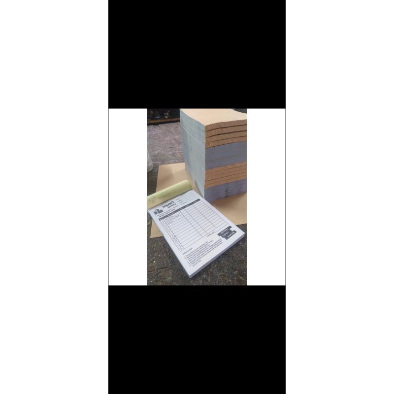 

(10 buku) nota custom 1 ply kecil HVS 10 X15