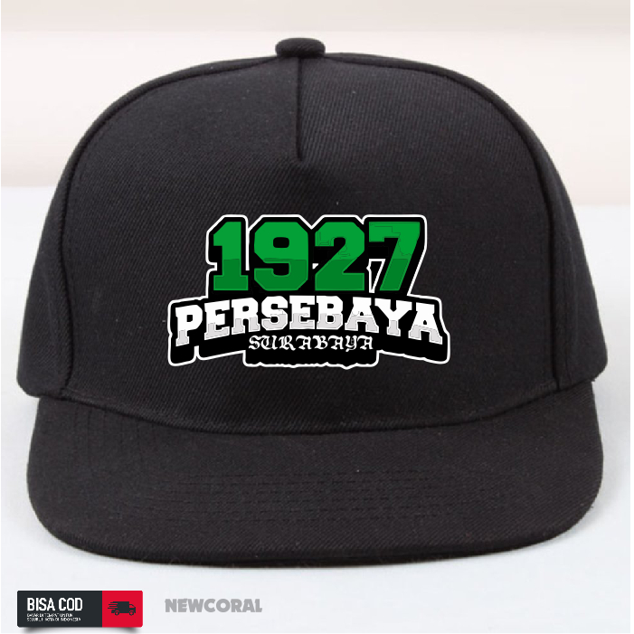 Topi Snapback Custom Bahan Rafel Persebaya Surabaya Kualitas Distro Termurah