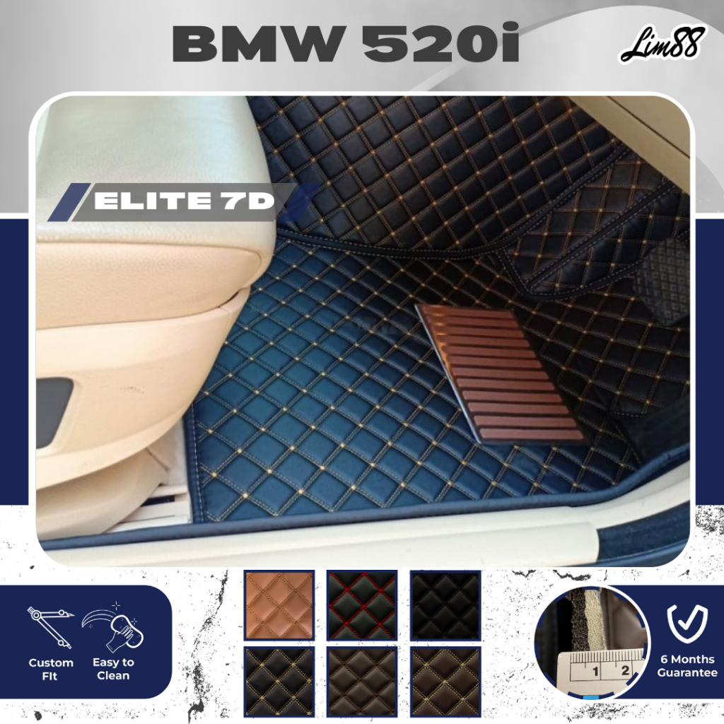 Karpet Mobil Kulit Elite 7D BMW 520