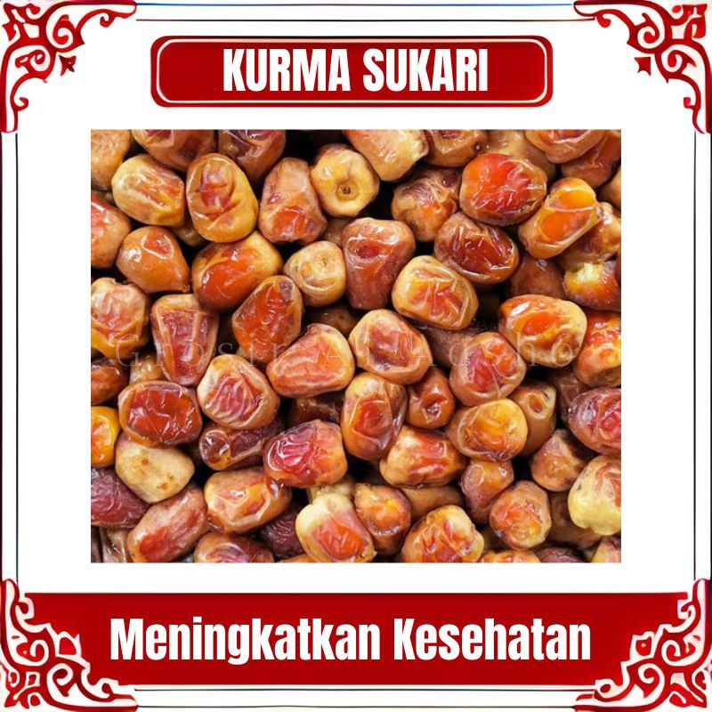 

KURMA SUKARI AL QASSIM GRADE A ASLI MADINAH 500 GRAM