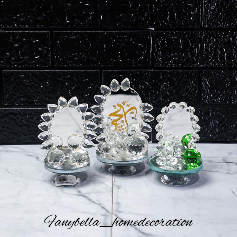 Pajangan Kristal Kaca Mewah Buah Apel Ceri Import Dekorasi Rumah FANYBELLA