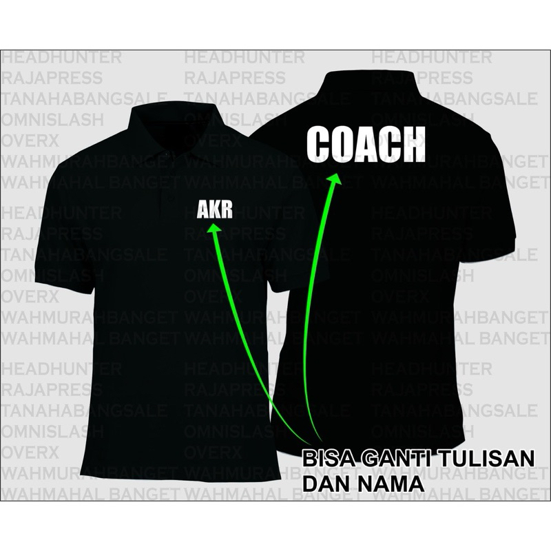 KAOS KERAH POLO PELATIH/ COACH TERBARU KEREN DAN SIMPLE
