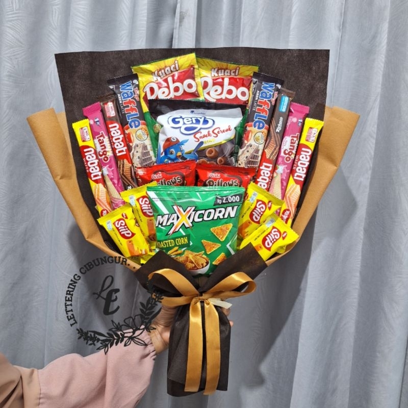 

Buket Snack [free packing] bouquet bucket banjarnegara murah wisuda/birthday/graduation