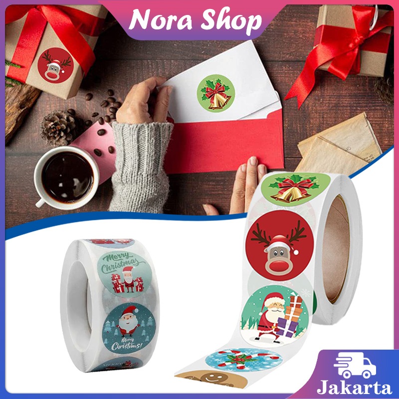 

Stiker Natal 500 Lembar Per Roll Stiker Toples Natal Sticker Merry Christmas Sticker Motif Christmas