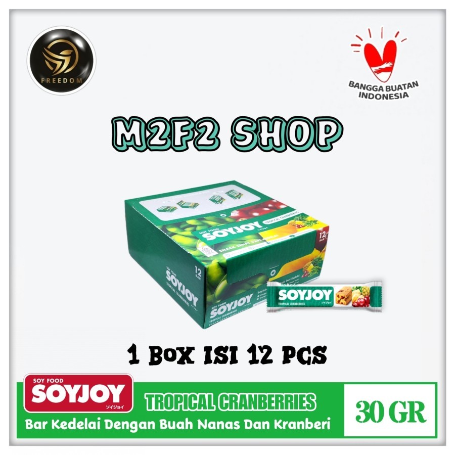 

Soyjoy Tropical Cranberries | Bar Kedelai Rasa Buah Nanas & Kranberi - 30 gr (Kemasan 1 Box)