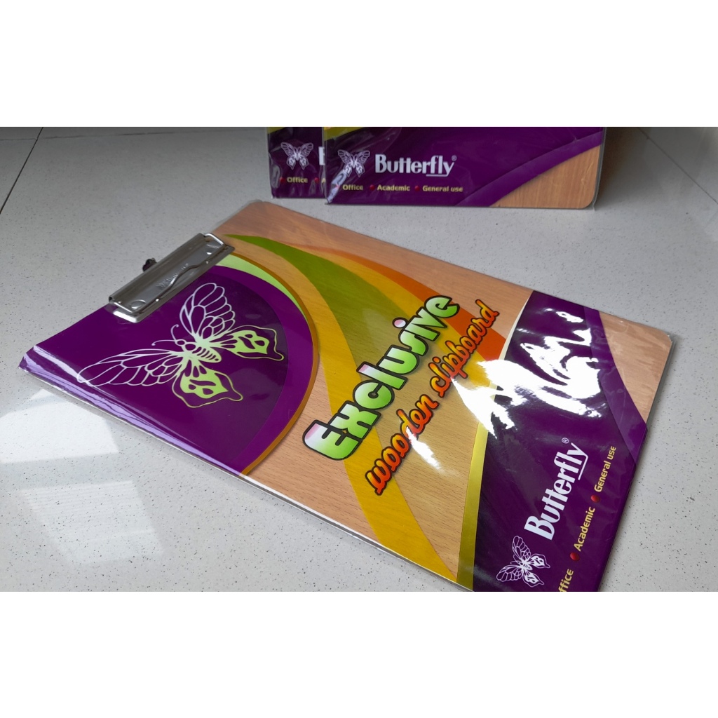 

Papan Jalan Kayu Butterfly Exclusive F4 Woodeen Clipboard